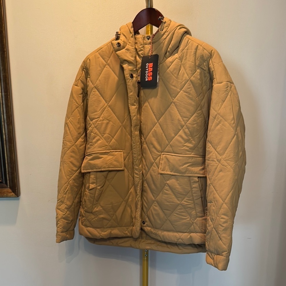 Bass outdoor Quilted Camel Puffer Jacket NWT M